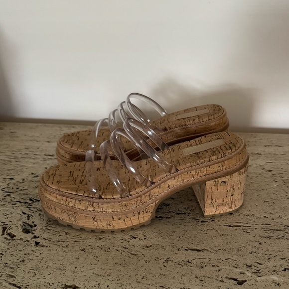 NWOB CULT GAIA Sev Clear Four-Band Platform Sandals - Picture 8 of 17